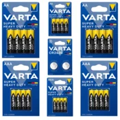 shumee VARTA SHD Zn-C komplet baterij AAA 4x3, AA 4x3 in CR2430 3V litijeve 2x1