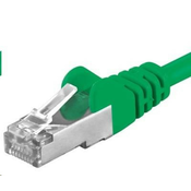 PREMIUMCORD Patch kabel CAT6a S-FTP, RJ45-RJ45, AWG 26/7 5m zeleni