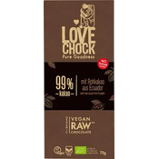 Cokolada sirova 99% ecuador BIO Lovechock 70g