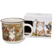 Porcelanasta skodelica 400 ml ART KOT darilna škatla