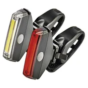 Kolesarska LED svetilka COB, SET, 22 lm, 2xCR2033, spred.+zad.