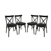 Hanah Home Ekol 1331 V4 Stolice, Crne