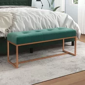 Shumee Klop temno zelena 110x36x45 cm žamet, (20736606)