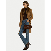 LAUREN RALPH LAUREN Volneni plašč 297P04148002 Rjava Straight Fit