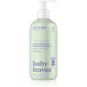 Attitude Baby Leaves Shampoo & Body wash šampon i gel za tuširanje za djecu Sweet Apple 473 ml