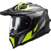 Enduro kaciga LS2 MX701 Explorer C Focus crna-siva-fluo žuta