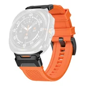 Silikonski pas Techsuit W068 za Samsung Galaxy Watch Ultra 47mm/Galaxy Watch Ultra 2 - oranžen/črn