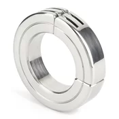 Mr. Steel Hinged Magnetic Cockring 45mm Silver