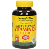 Natures Plus Vitamin D3 1000 IU tablete za žvakanje - 90 žvak. tabl.