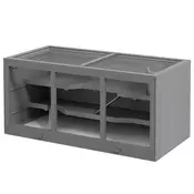 Homestar Kletka za majhne živali tri nivoji 115x57x55 cm siva
