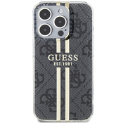 Guess GUHCP15LH4PSEGK iPhone 15 Pro 6.1 black hardcase IML 4G Gold Stripe (GUHCP15LH4PSEGK)