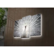 Opviq Slika na platnu iz 3 dela sa LED osvetljenjem