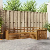 Set vanjskih sofa 4 kom. Prirodna Cvrsto drvo akacije