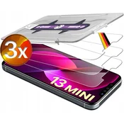 shumee Komplet 3x 10H kaljenega stekla za iPhone 13 Mini, enostavna namestitev, zaščita