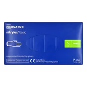 Modre nitrilne rokavice Mercator Nitrylex Basic velikost S 100 kom.