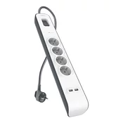 Belkin Surge Prot. Strip 4outlet 2xUSB-A, 2m Cabel BSV401vf2M-V2