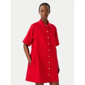Tommy Jeans Jeans obleka DW0DW22847 Rdeča A-Line Fit