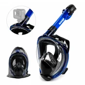 EE Panoramska potapljaška maska za celoten obraz 180° brez rosenja, LG Pro BLU S/M