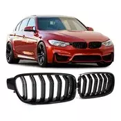 Mstyling Športna maska BMW 3 F30 F31 Limuzina Touring M3 izgled črne sijaj ledvičke