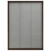 Vidaxl Plise komarnik za okna aluminij rjav 80x120 cm