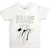 The Rolling Stones Hackney Diamonds Diamond Tongue Outline (Back Print) White M Majica