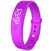 Silikonski Sat s mjerenjem temperature - Ljubičasta KP22418