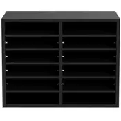 VEVOR Organizator za literaturo 12 predelkov 52x305x41 cm Črn