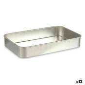 Posuda za Pecenje Srebrna Aluminij 41 x 6,5 x 26 cm (12 kom.)