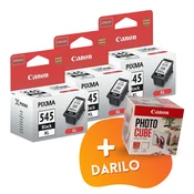 Canon - Komplet kartuš Canon PG-545 XL (črna), original, 3 kosi + DARILO GRATIS