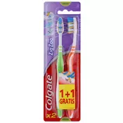 Colgate Zig Zag zobne ĹˇÄŤetke medium 2 ks Green & Orange (Deep Interdental Clean)