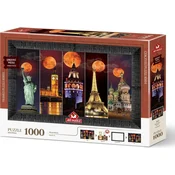 Art puzzle Sestavljanka z okvirjem in lepilom 3v1 Krvava luna 1000 kosov