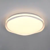 Reality Leuchten LED-stropna svetilka Pavo, siva, plastika, RGBW, daljinski upravljalnik - Dnevna soba/jedilnica - Sodobni - srebrno-siva, bela