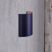 Duolla Stenska svetilka Satin, temno modra/zlata, tekstil, višina 24 cm - Dnevna soba/jedilnica - temno modra, z zlatim folijskim tiskom - Tkanine/tekstil
