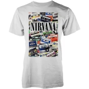 Nirvana Majica Cassettes Unisex White 2XL