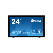 IIYAMA 24 ProLite T2435MSC-B2 (23.6) Full HD (1920×1080) PCAP 10P Touchscreen VA LED, 6ms, DVI-D/HDMI/DP, 2× USB2.0, Web kamera, zvucnici, crni monitor