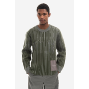 Vuneni pulover A-COLD-WALL* Two-Tone Jacquard Knit boja: zelena, ACWMK074-PINEGREEN