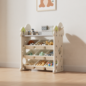 FEELKIDS Polica za igracke Drvce, 77 x 44 x 94 cm, Bela