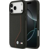 Ovitek BMW MagSafe ovitek M Carbon Line z logotipom za iPhone 17 Pro Max rdeč (BMHMP17X25PCCSCKR)