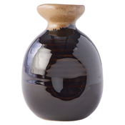 Sake steklenička, 350 ml, rjava/črna, keramika, MIJ