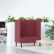 Sofa s visokim naslonom 101cm boja crnog vina tkanina