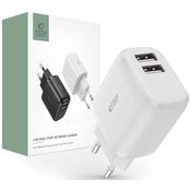 TECH-PROTECT C12W 2-PORT NETWORK CHARGER 2.4A WHITE (9589046925733)