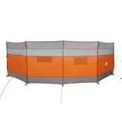 Vidaxl Vetrobran za kampiranje sivo oranžen 510x153 cm vodoodporen
