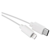 Kabel USB-C/i16P - Lightning Mfi, polnjenje, podatki, 1 m, bela