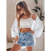 Spodenki damskie jeansowe w gwiazdki MOONSTAR niebieskie Dstreet