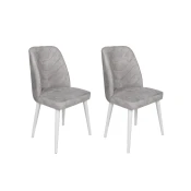 Hanah Home Set 2 trpezarijske stolice Sivo-Beli