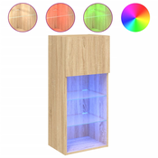 MAISON CHIC TV omarica - TV stojalo - Televizijska omarica z LED lučmi sonoma hrast 40,5x30x90 cm, (21700601)