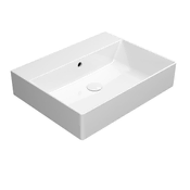 Gsi Keramični Umivalnik KUBE X 60x47 cm - Elegantna Bela ExtraGlaze Brez Odprtine