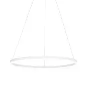 Dizajnerska viseča svetilka bela 80 cm vključno z LED 3-stopenjska zatemnitev - Anello