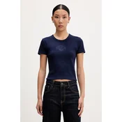 HUGO Majica Delanor 50570857 Mornarsko modra Slim Fit