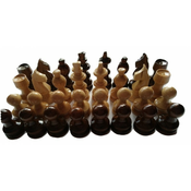 Novi ručno rađeni drveni šahovski set smeđa 5.7 cm
